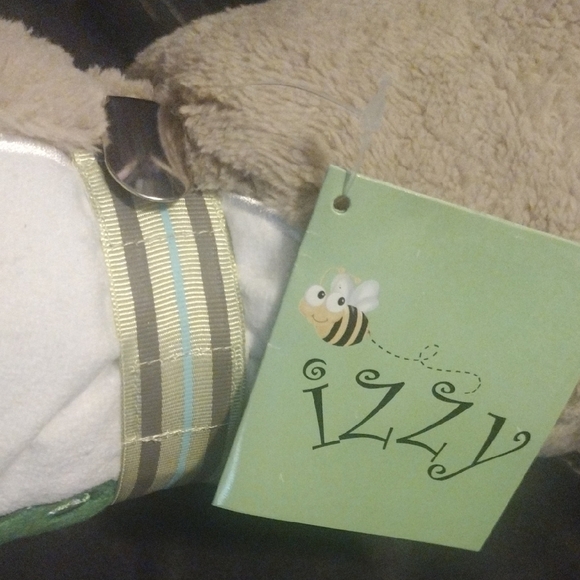 Green Alligator Baby Blanket With Pacifier Clip - Picture 4 of 6